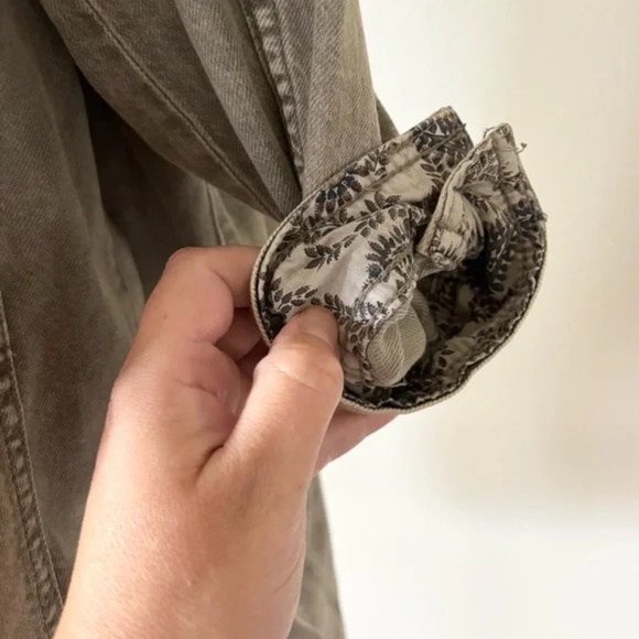 Anthropologie Pilcro Duster Shacket Green Small S - Picture 4 of 8